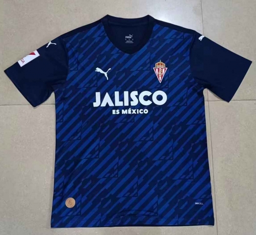 2023/24 Sporting de Gijón 2nd Away Blue Thailand Soccer Jersey AAA-301