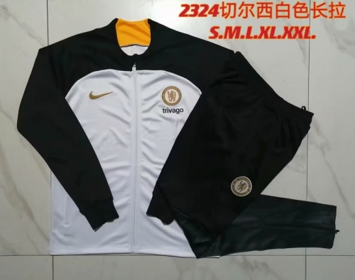 2023/24 Chelsea Black & White Thailand Soccer Jacket Uniform-815