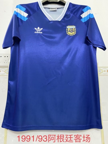 1991-1993 Retro Version Argentina Away Blue Thailand Soccer Jersey AAA-503/2041