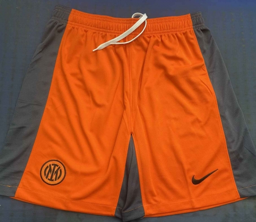 2023/24 Inter Milan 2nd Away Orange Thailand Soccer Training Shorts-315