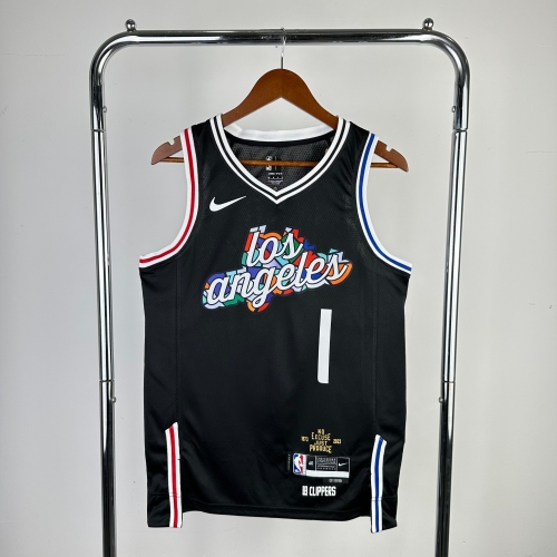 2023 Season City Version Los Angeles Clippers Black #1 Jersey-311