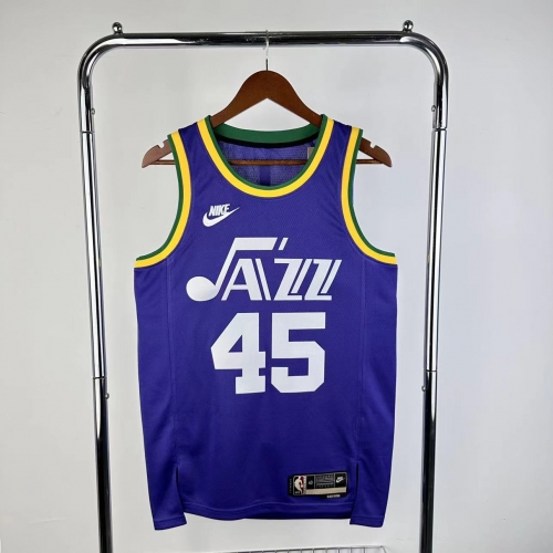 2024 Season Retro Version NBA Utah Jazz Blue #45 Jersey-311