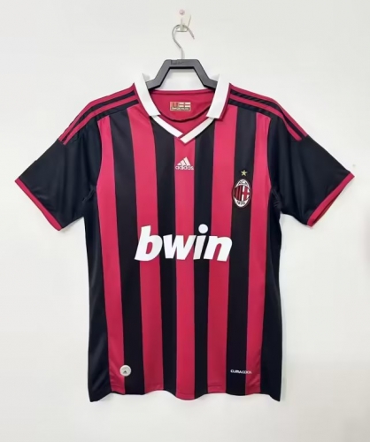 09-10 Retro Version AC Milan Home Red & Black Thailand Soccer Jersey AAA-311/601