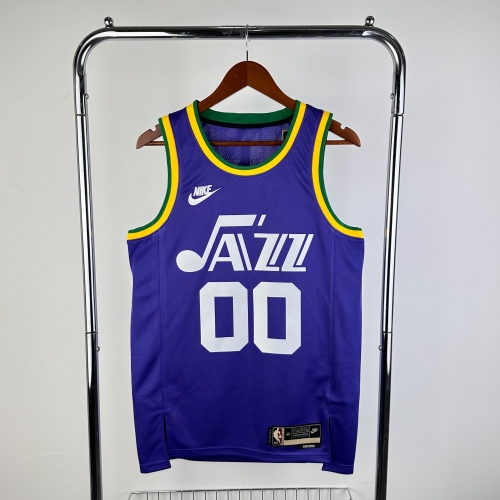 2024 Season Retro Version NBA Utah Jazz Blue #00 Jersey-311