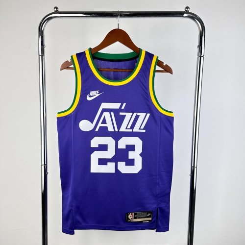 2024 Season Retro Version NBA Utah Jazz Blue #23 Jersey-311