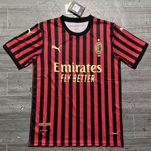 120th Limited Version AC Milan Home Red & Black Thailand Soccer Jersey AAA-JM