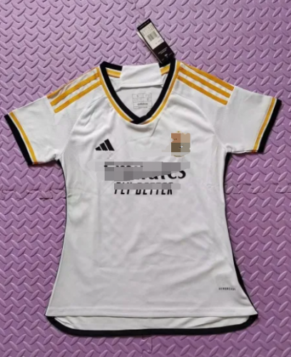 2023/24 Rea Madrid Home White Thailand Female Soccer Jersey AAA-JJ/PF