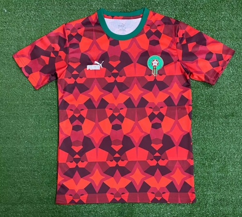 2023/24 Morocco Home Red Thailand Soccer Jersey AAA-20/407/416