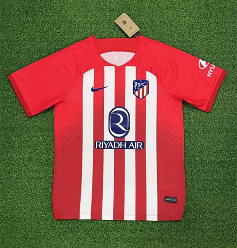 New Sponsor 2023/24 Atletico Madrid Home Red & White Thailand Soccer Jersey AAA-410/20/320