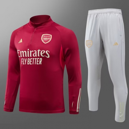 2023/24 Arsenal Maroon Soccer Tracksuit Uniform-GDP