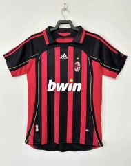 2006-07 Retro Version AC Milan Home Red & Black Thailand Soccer Jersey AAA-710/503/811