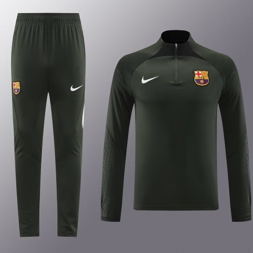 2023/24 Barcelona Dark Green Thailand Soccer Tracksuit Uniform-LH