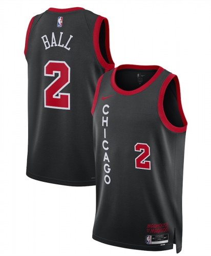 2024 Season City Version Chicago Bull NBA Black #2 Jersey-311