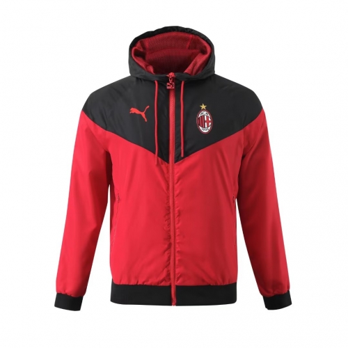 2023-24 AC Milan Red Windbreaker Hoodies Top-703