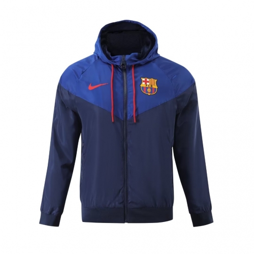 2023-24 Barcelona Blue & Black Soccer Windbreaker Hoodies Top-703