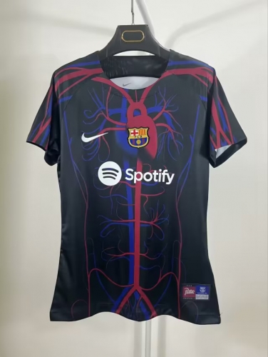 2023/24 Special Barcelona Black Thailand Women Soccer Jersey AAA-SH