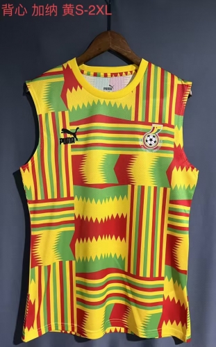 2023/24 Ghana Away Yellow Thailand Soccer Vest Jersey AAA-709