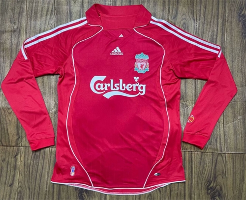 06-07 Retro Version Liverpool Home Red LS Thailand Soccer Jersey AAA-601