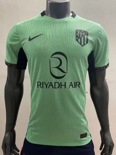 Player Verison 2023/24 Atletico Madrid 2nd Away Green Thailand Soccer Jersey AAA-703