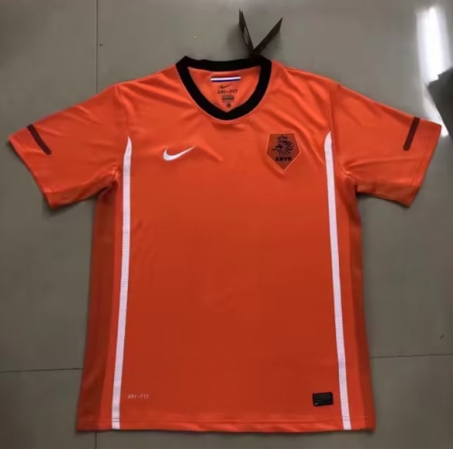 10 Retro Version Netherlands Home Orange Thailand Soccer Jersey AAA-522