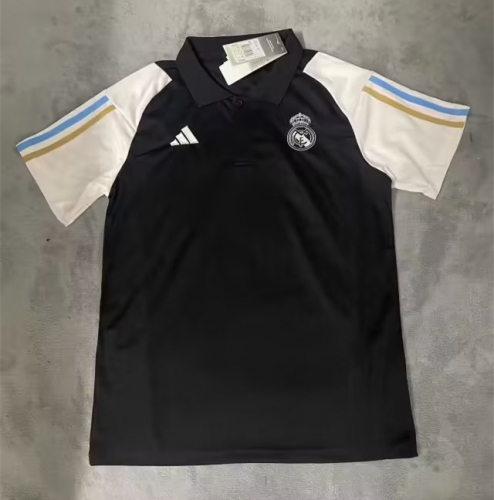 2023/24 Real Madrid Black Thailand Soccer Polo Shirts-BY