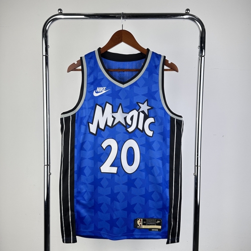 24 Season Retro Version NBA  Orlando Magic Blue #20 Jersey-311