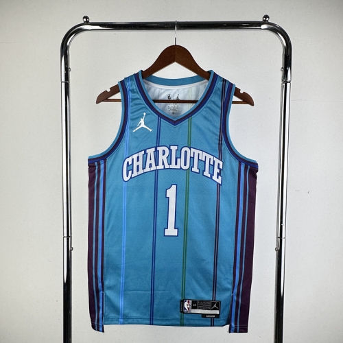 24 Season NBA Charlotte Hornets Blue #1 Jersey-311