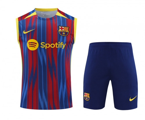 2023/24 Barcelona Red & Blue Thailand Soccer Training Vest Uniform-418