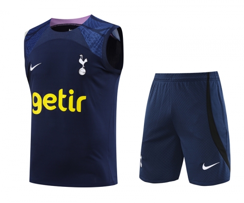 2023/24 Tottenham Hotspur Royal Blue Thailand Soccer Training Vest Uniform-418