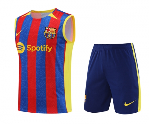 2023/24 Barcelona Red & Blue Thailand Soccer Training Vest Uniform-418