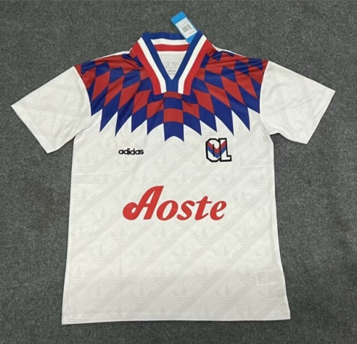 1995-1996 Retro Version Olympique Lyonnais Home White Thailand Soccer Jersey AAA-711