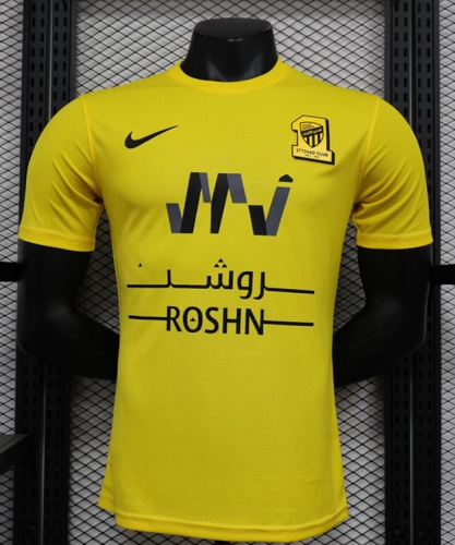 Player Version 2023/24 Al-Ittihad Yellow Thailand Soccer Jersey AAA-88