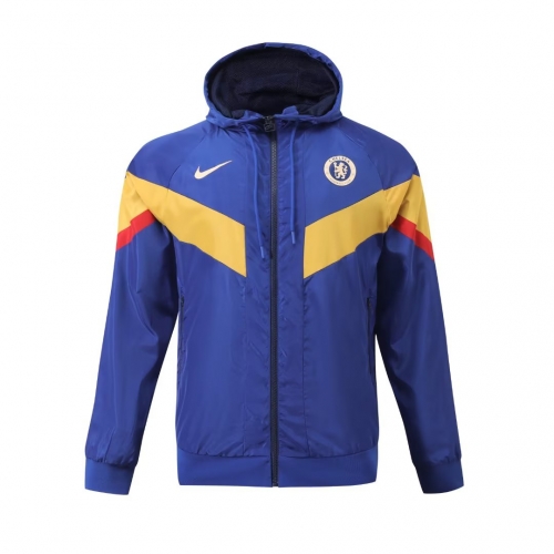 2023-24 Chelsea Blue Windbreaker Hoodies Top-703