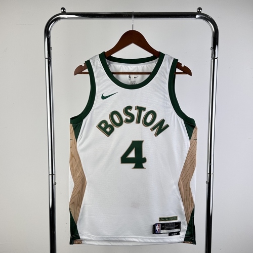 2024 Season City Version Boston Celtics White NBA #4 Jersey-311