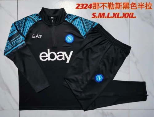 2023/24 Napoli Dark Blue Thailand Soccer Tracksuit Unifrom-815