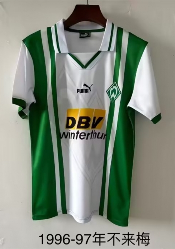 96-97 Retro Version SV Werder Bremen 2nd Away Green Soccer Jersey AAA-709