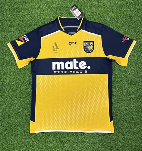 2023/24 Central Coast Mariners FC Home Yellow & Blue Thailand Soccer Jersey AAA-320