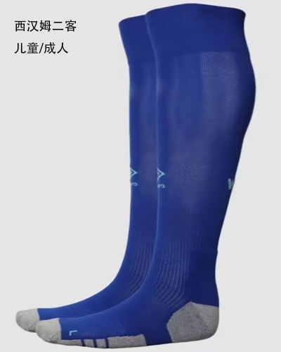 2023/24 Adult/Kids West Ham United 2nd Away Blue Thailand Soccer Socks