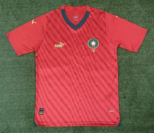2023/24 Morocco Home Red Thailand Soccer Jersey AAA-416