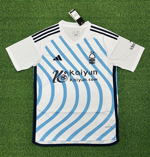 2023/24 Nottingham Forest Away White & Blue Thailand Soccer Jersey AAA-320/47