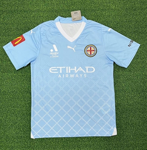 2023/24 Melbourne City FC Home Blue Thailand Soccer Jersey AAA-320