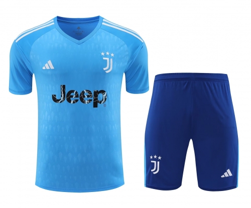 2023/24 Juventus FC Goalkepeer Blue Thailand Soccer Training Uniform-418