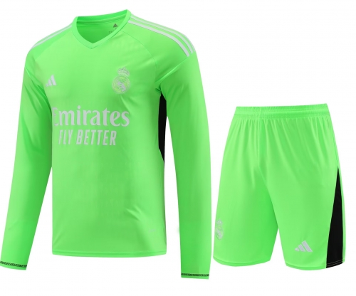 2023/24 Rea Madrid Goalkepeer Fluorescent green LS Thailand Soccer Uniform-418