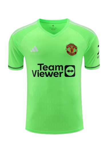 2023/24 Manchester United Goalkepeer Fluorescent green Thailand Soccer Jerseys-418