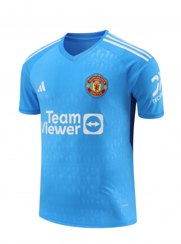 2023/24 Manchester United Goalkepeer Blue Thailand Soccer Jerseys-418