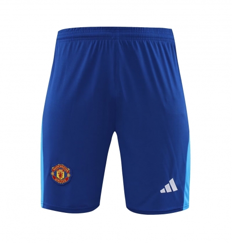 2023/24 Manchester United Goalkepeer Blue Thailand Soccer Shorts-418