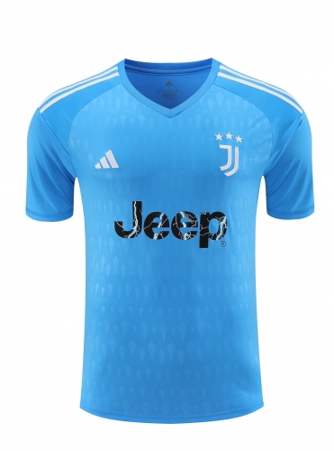 2023/24 Juventus FC Goalkepeer Blue Thailand Soccer Training Jerseys-418