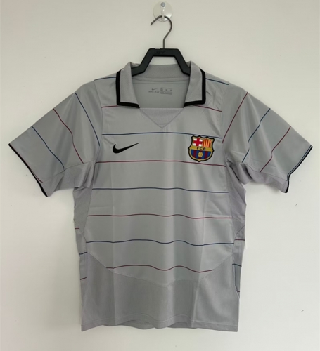 2003-04 Retro Version Barcelona Away Gray Thailand Soccer Jersey AAA-811/503/410
