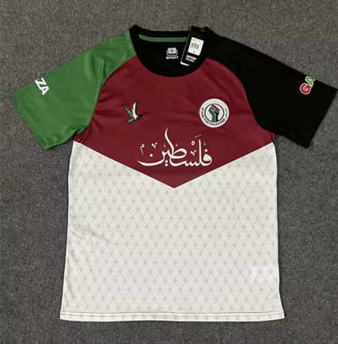 2023/24 Palestino Red & White Thailand Soccer Jersey AAA-47
