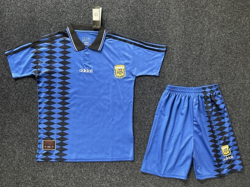 94 Retro Version Argentina Blue Soccer Uniform-315/KS/36